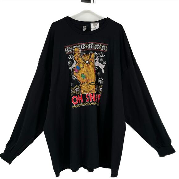 Gildan Oh Snap T-shirt in Black/Multi Size 5-X-Large - Picture 3 of 6